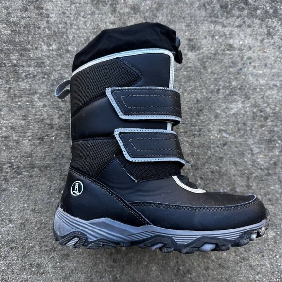 LANDS END Insulated Unisex Boots with Reflective Piping Velcro Closure and Anti- - Picture 2 of 4